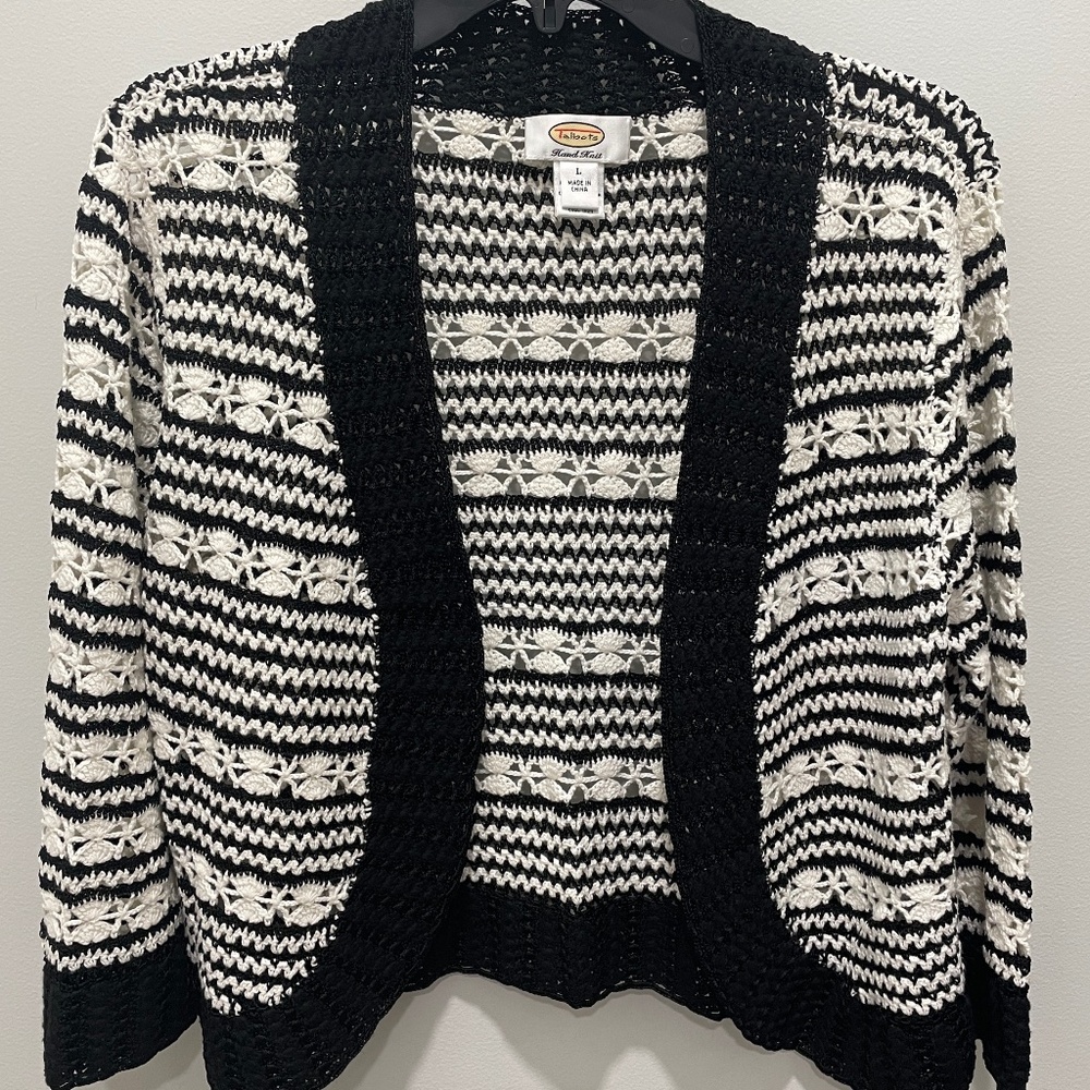 Talbots Lovely Crocheted Shrug Sweater, Size Large